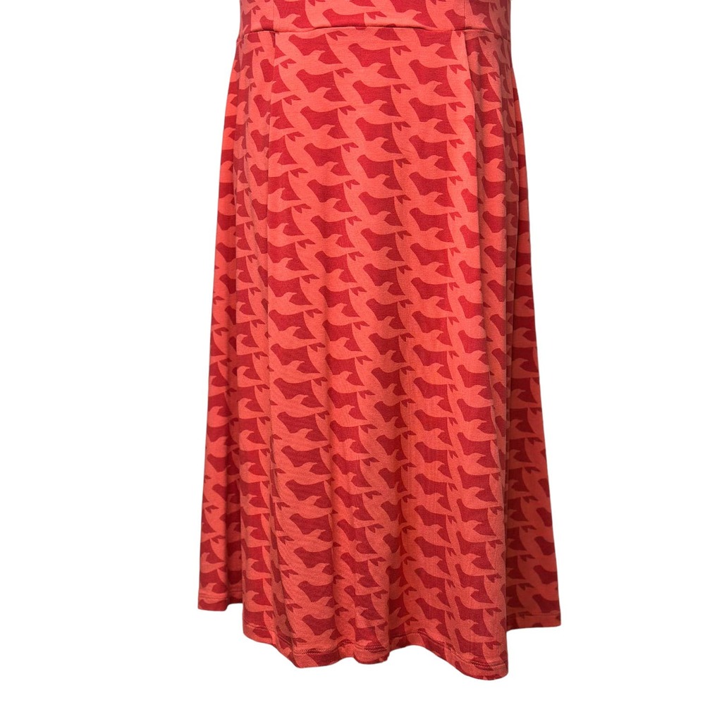 Boden Red Coral Houndstooth Dress - Picture 3 of 13